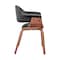 Armen Living Adalyn Black Faux Leather and Walnut Wood Dining Room Accent Chair LCADCHWABL - alternate 4